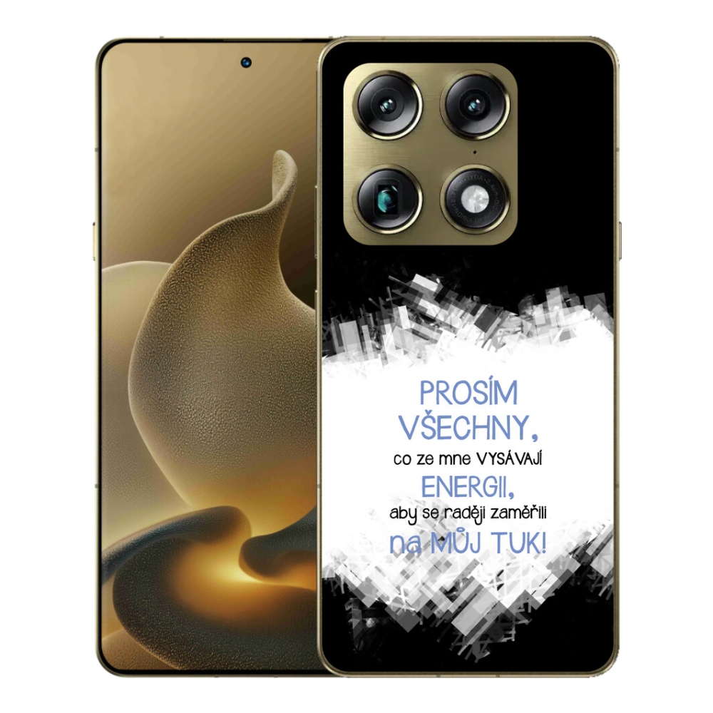 Gelový kryt mmCase na Motorola Signature - vtipný text 1 modrý