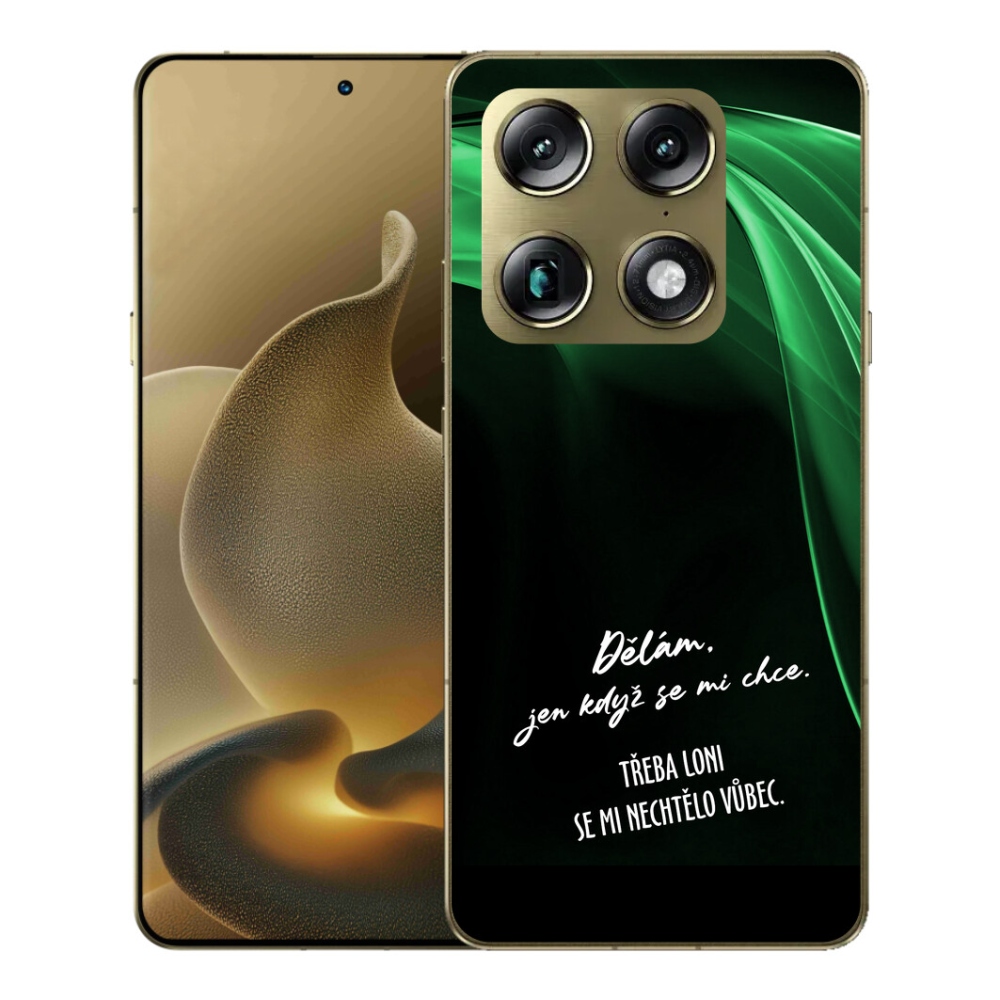 Gelový kryt mmCase na Motorola Signature - vtipný text 12 černé pozadí