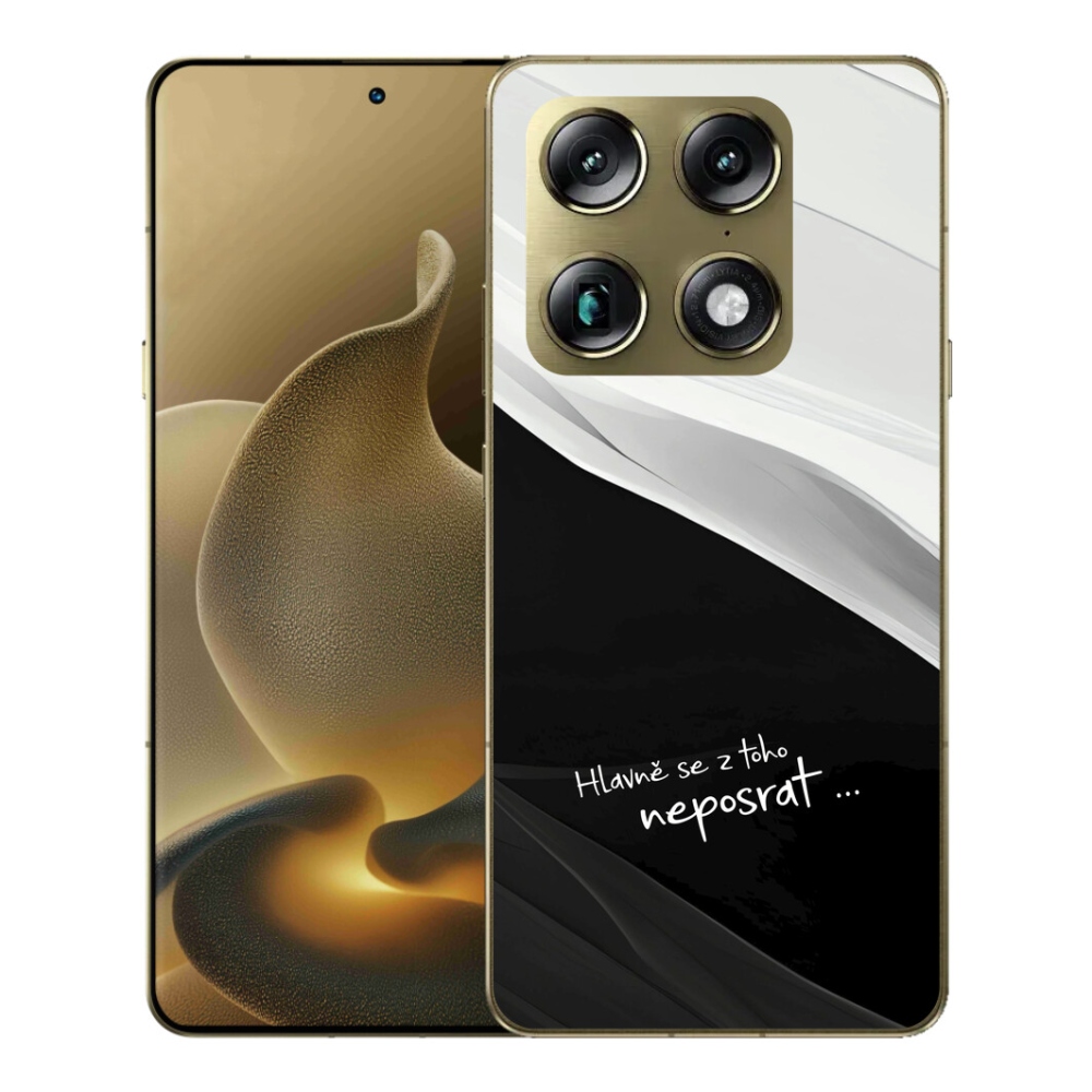 Gelový kryt mmCase na Motorola Signature - vtipný text 13 černobílé pozadí
