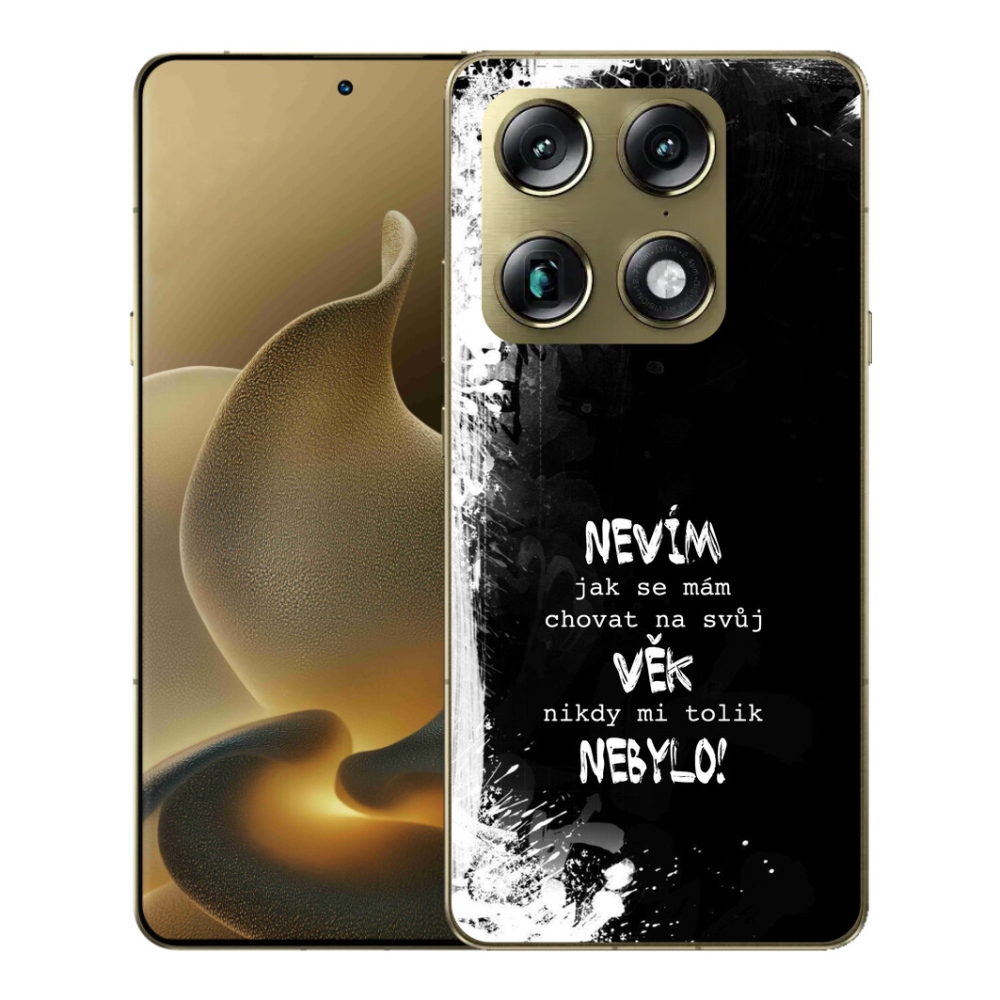 Gelový kryt mmCase na Motorola Signature - vtipný text 14 černé pozadí