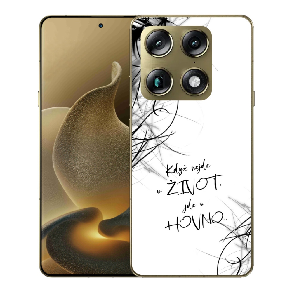 Gelový kryt mmCase na Motorola Signature - vtipný text 16 bílé pozadí
