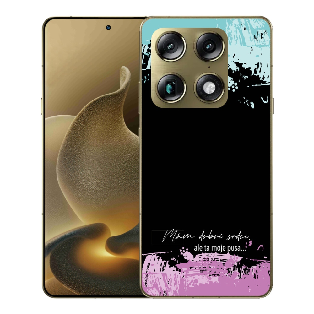 Gelový kryt mmCase na Motorola Signature - vtipný text 3 černé pozadí