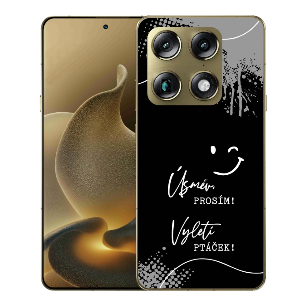 Gelový kryt mmCase na Motorola Signature - vtipný text 4 černé pozadí