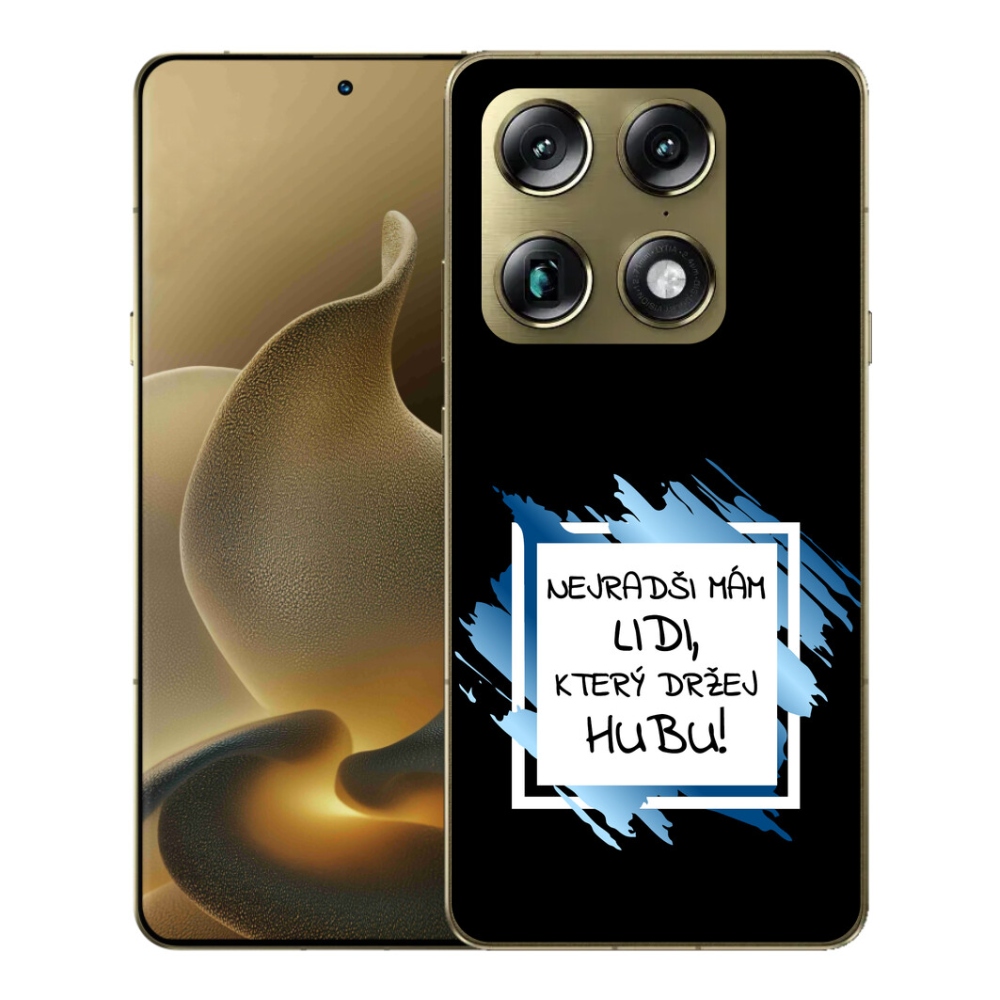 Gelový kryt mmCase na Motorola Signature - vtipný text 7 bíločerné pozadí