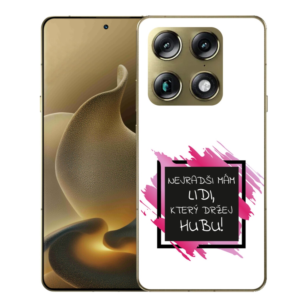 Gelový kryt mmCase na Motorola Signature - vtipný text 7 černobílé pozadí