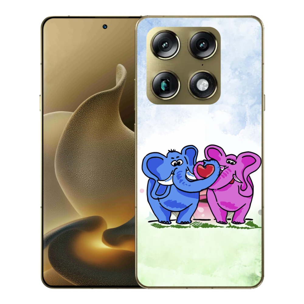 Gelový kryt mmCase na Motorola Signature - zamilovaní sloni