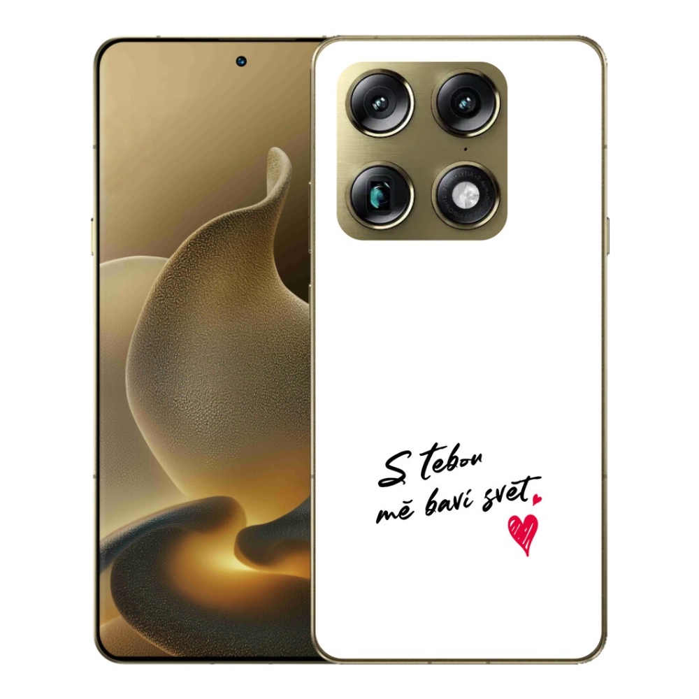 Gelový kryt mmCase na Motorola Signature - zamilovaný text 1 bílé pozadí