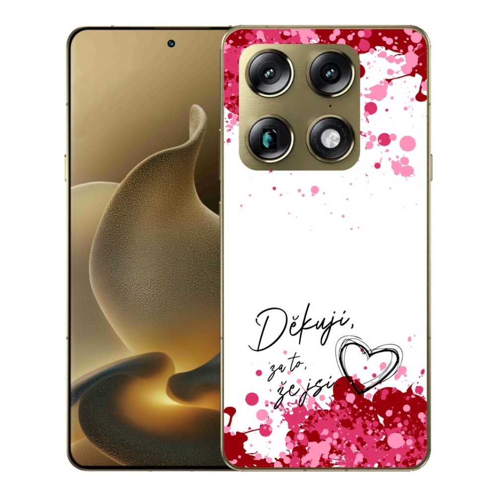Gelový kryt mmCase na Motorola Signature - zamilovaný text 2 bílé pozadí