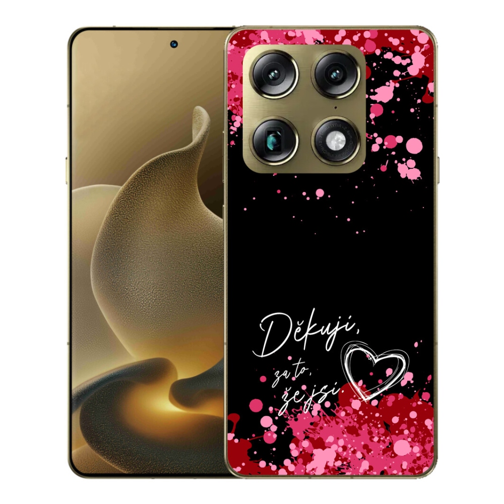 Gelový kryt mmCase na Motorola Signature - zamilovaný text 2 černé pozadí