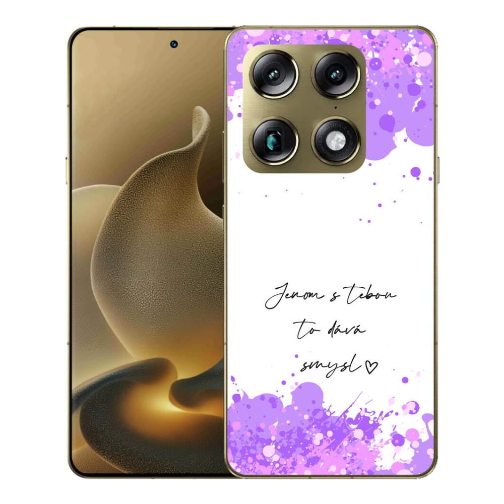 Gelový kryt mmCase na Motorola Signature - zamilovaný text bílé pozadí
