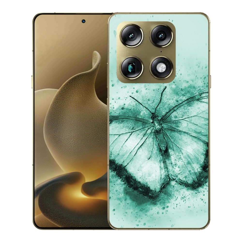 Gelový kryt mmCase na Motorola Signature - zelený motýl