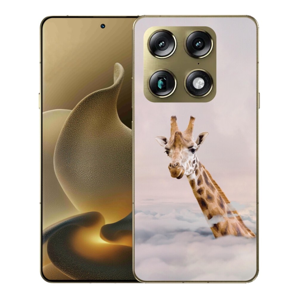 Gelový kryt mmCase na Motorola Signature - žirafa v oblacích