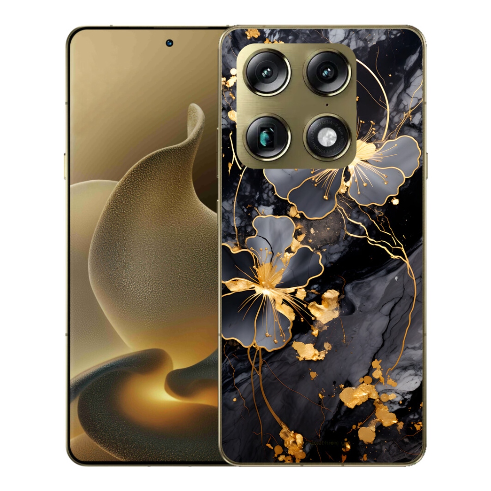 Gelový kryt mmCase na Motorola Signature - zlaté květy