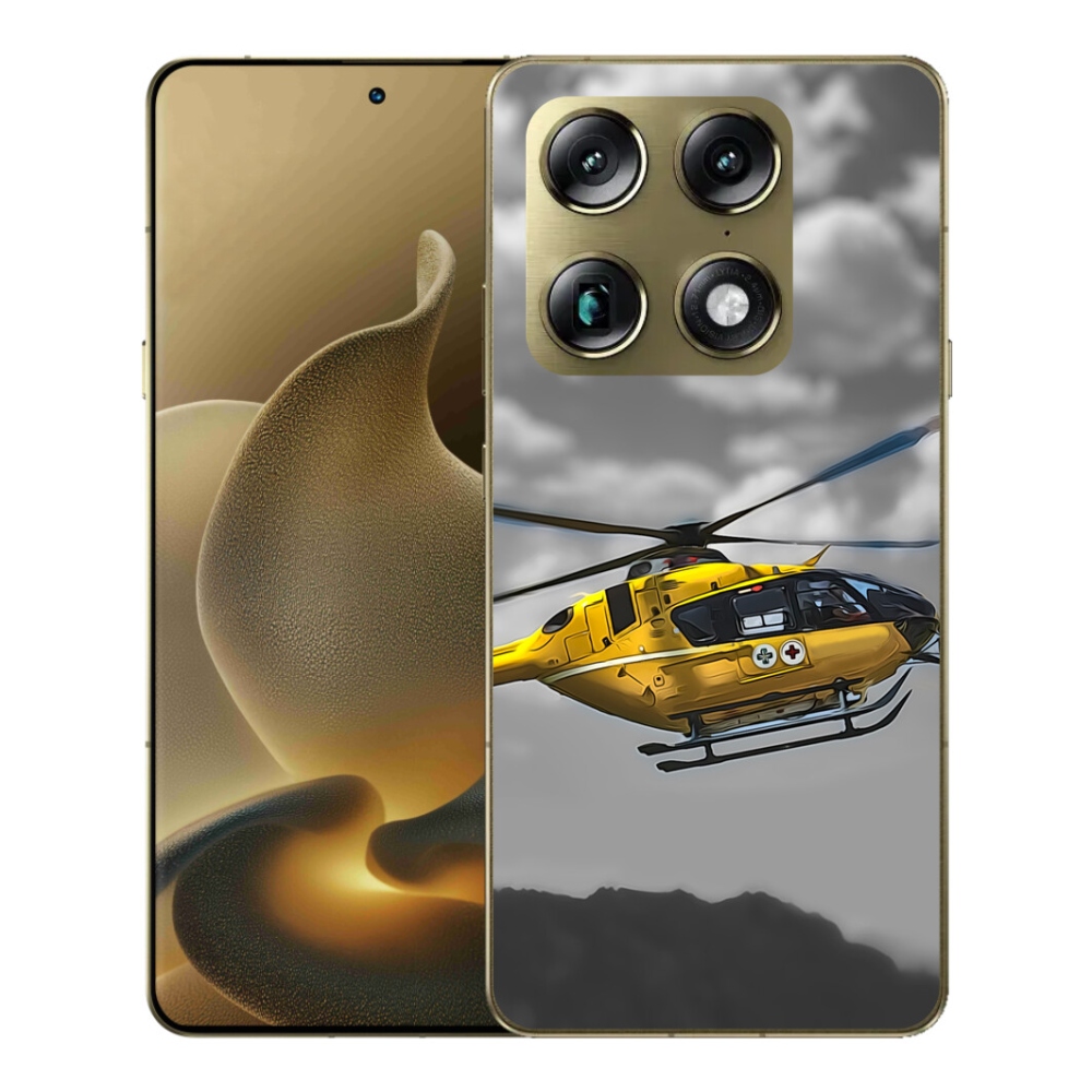 Gelový kryt mmCase na Motorola Signature - žlutá helikoptéra