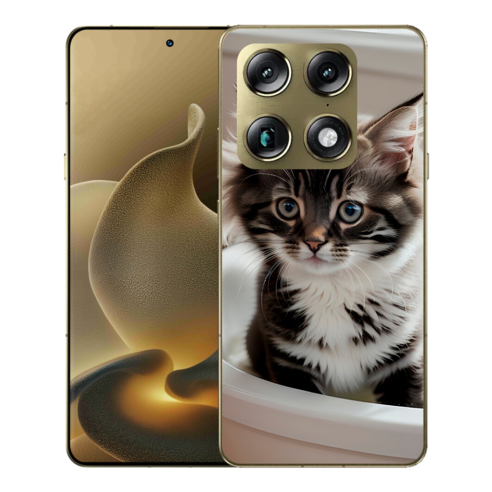 Gelový kryt mmCase na Motorola Signature - zvědavé kotě