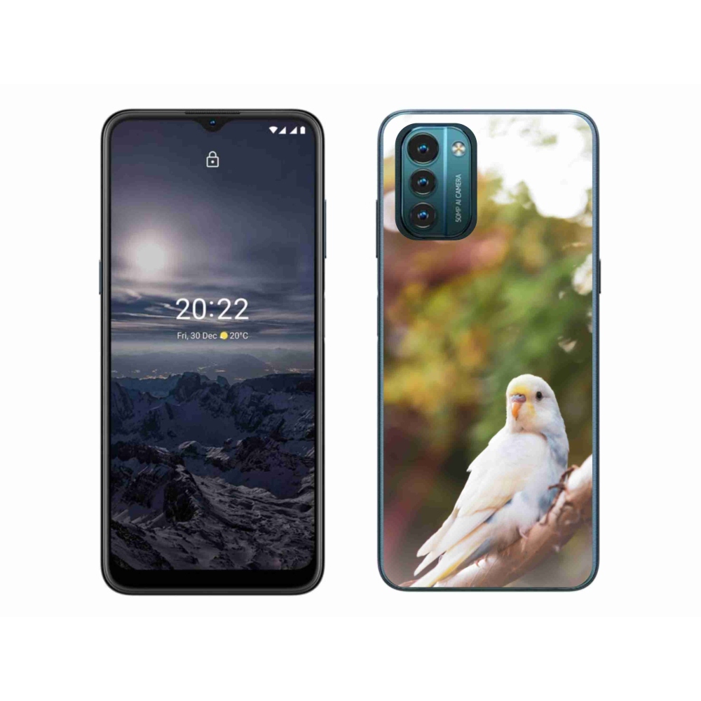 Gelový kryt mmCase na Nokia G11/G21 - andulka bílá