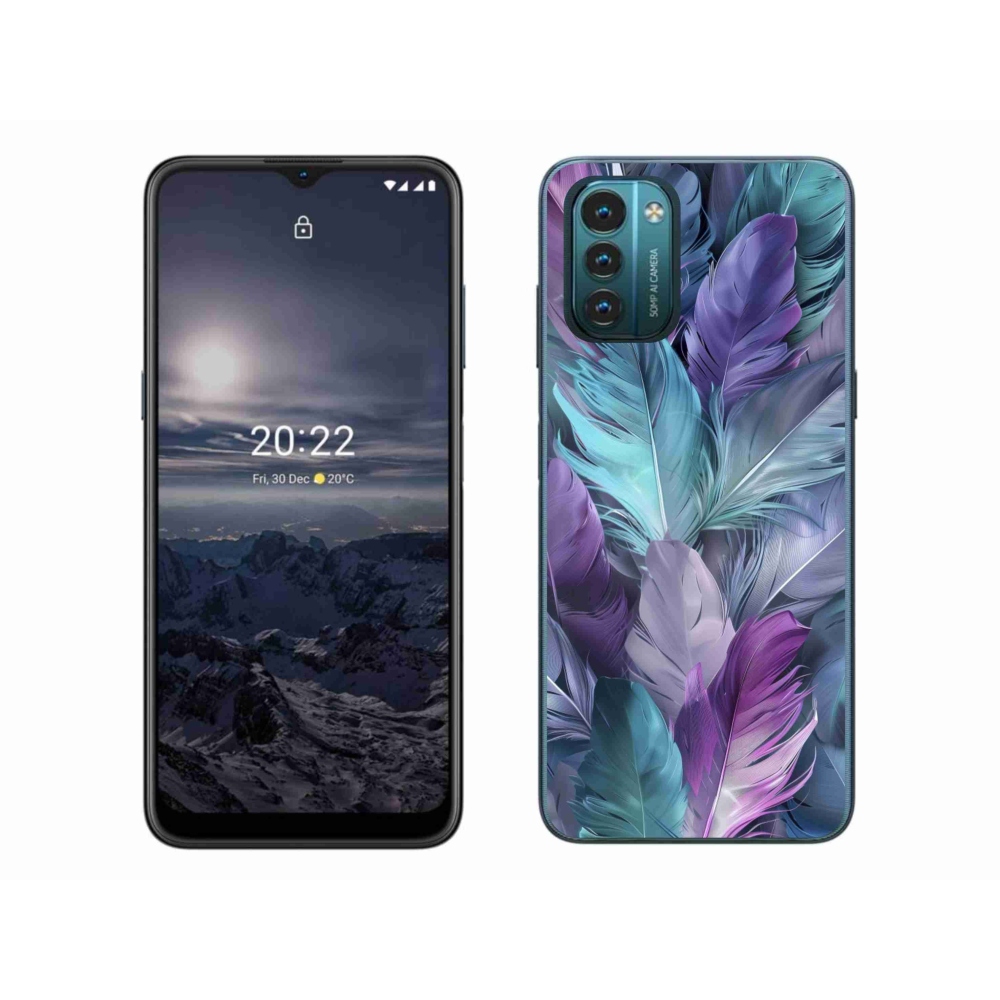 Gelový kryt mmCase na Nokia G11/G21 - barevné peří 2