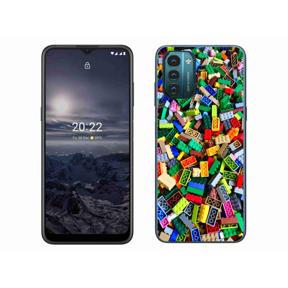 Gelový kryt mmCase na Nokia G11/G21 - barevné stavební kostky