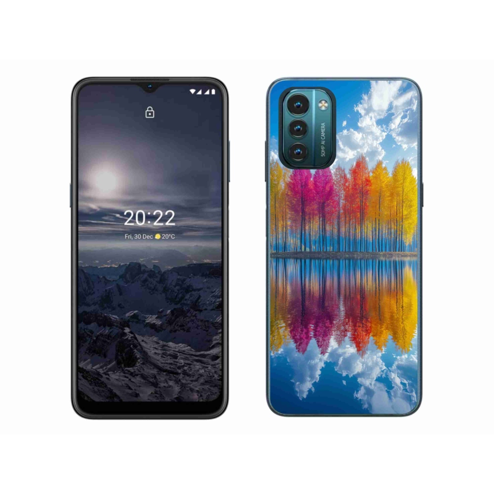 Gelový kryt mmCase na Nokia G11/G21 - barevné stromy