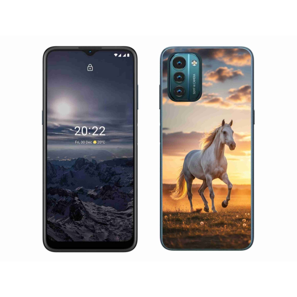 Gelový kryt mmCase na Nokia G11/G21 - běžící bílý kůň 2