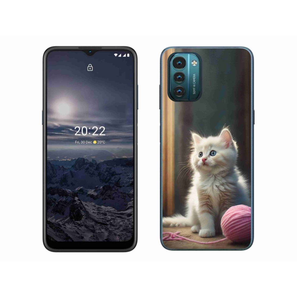 Gelový kryt mmCase na Nokia G11/G21 - bílé kotě 2