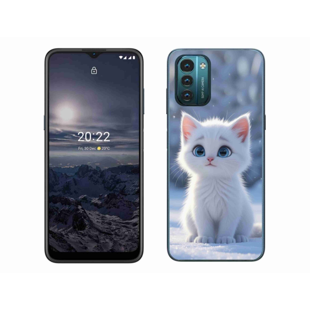 Gelový kryt mmCase na Nokia G11/G21 - bílé kotě 3