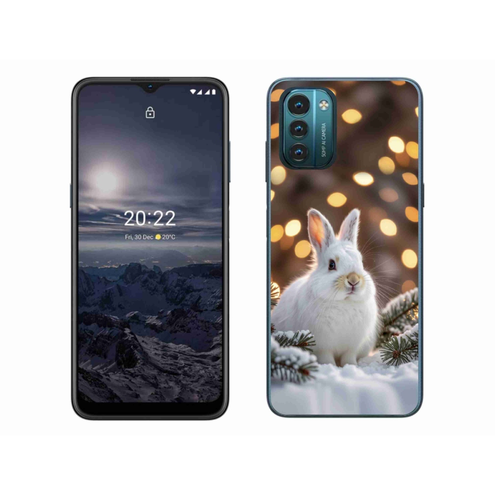 Gelový kryt mmCase na Nokia G11/G21 - bílý zajíc