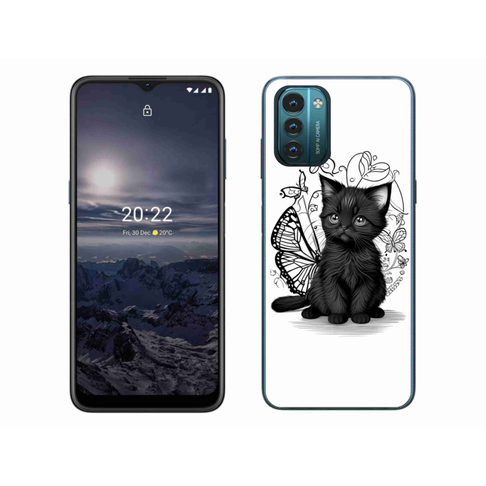 Gelový kryt mmCase na Nokia G11/G21 - černé kotě