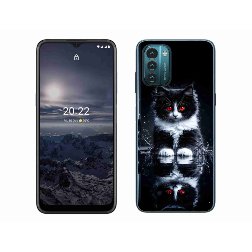Gelový kryt mmCase na Nokia G11/G21 - černobílé kotě