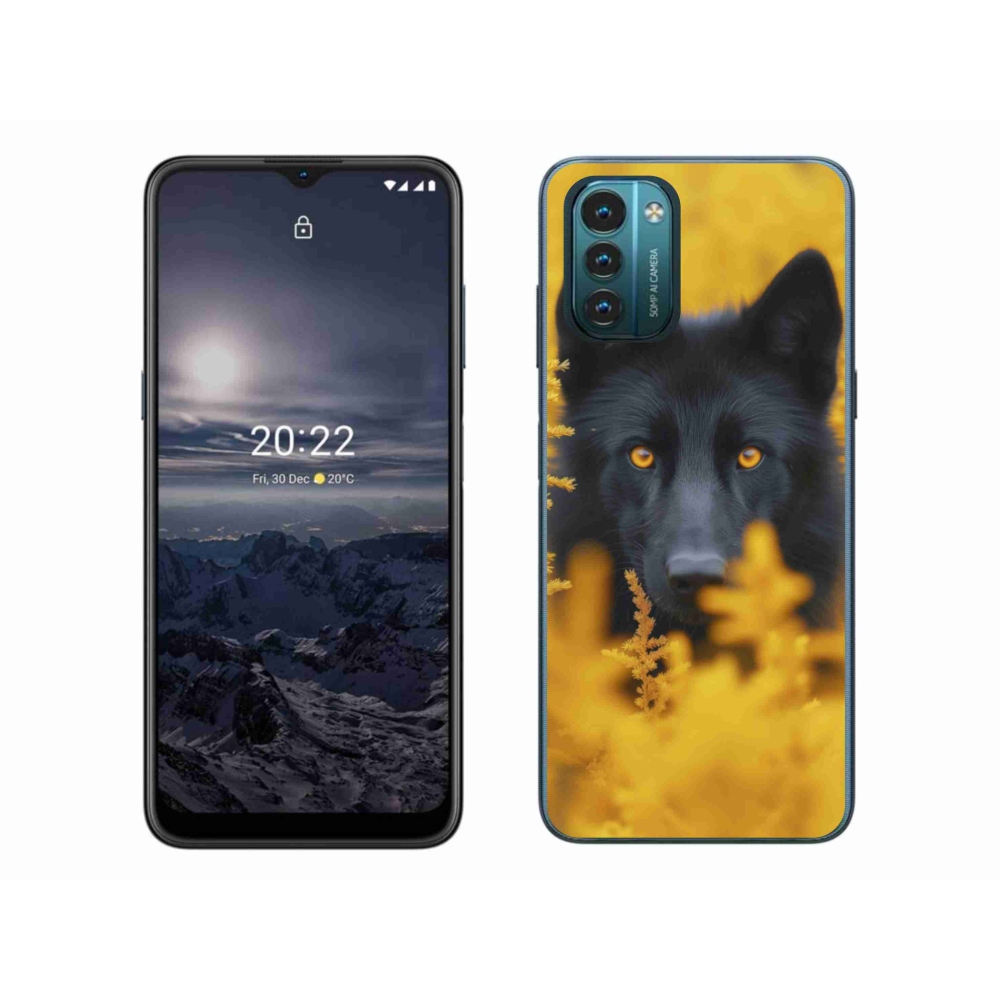 Gelový kryt mmCase na Nokia G11/G21 - černý vlk 2