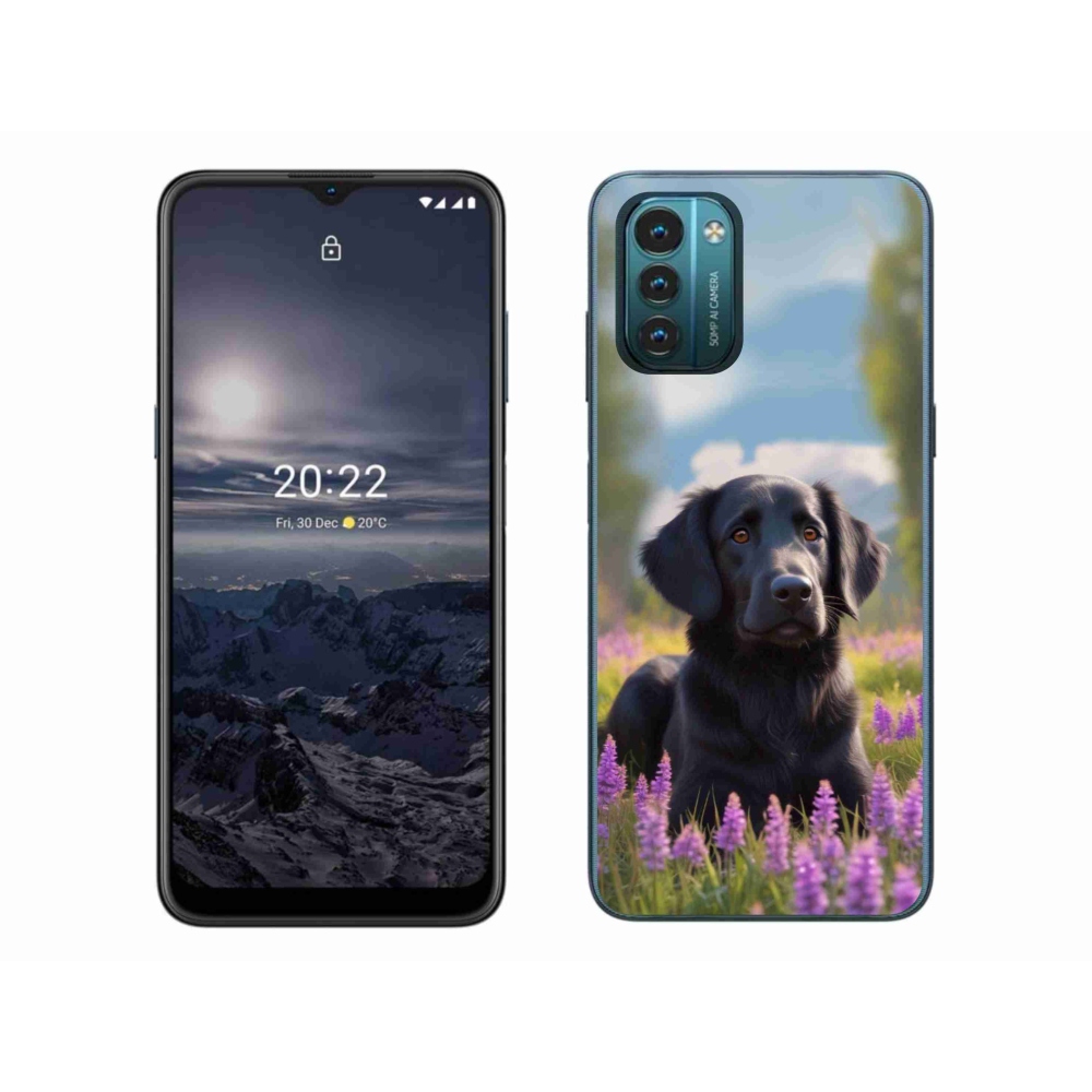 Gelový kryt mmCase na Nokia G11/G21 - elegantní černý retrívr