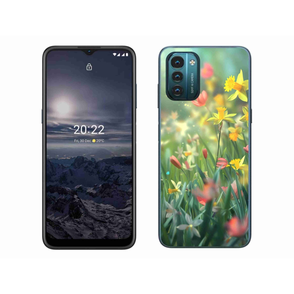 Gelový kryt mmCase na Nokia G11/G21 - jarní květy