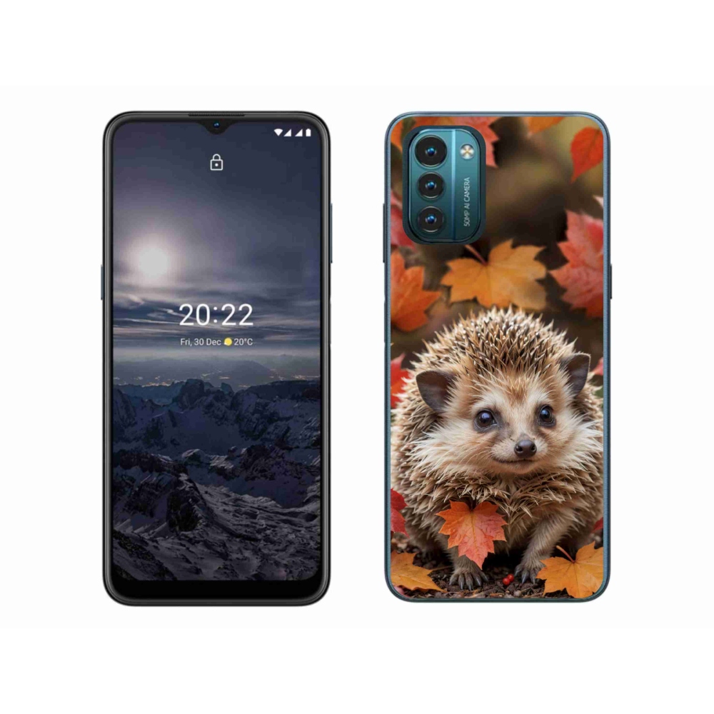 Gelový kryt mmCase na Nokia G11/G21 - ježek v listí