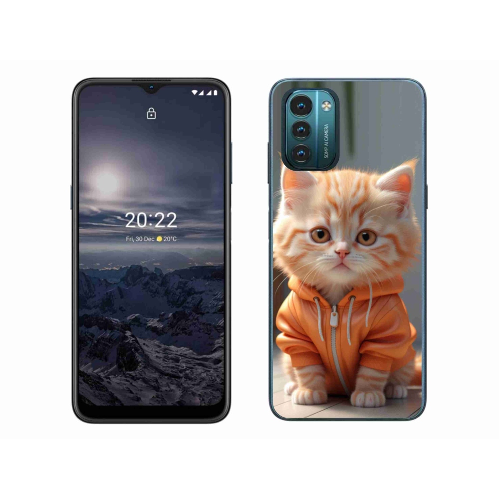 Gelový kryt mmCase na Nokia G11/G21 - kotě v mikině