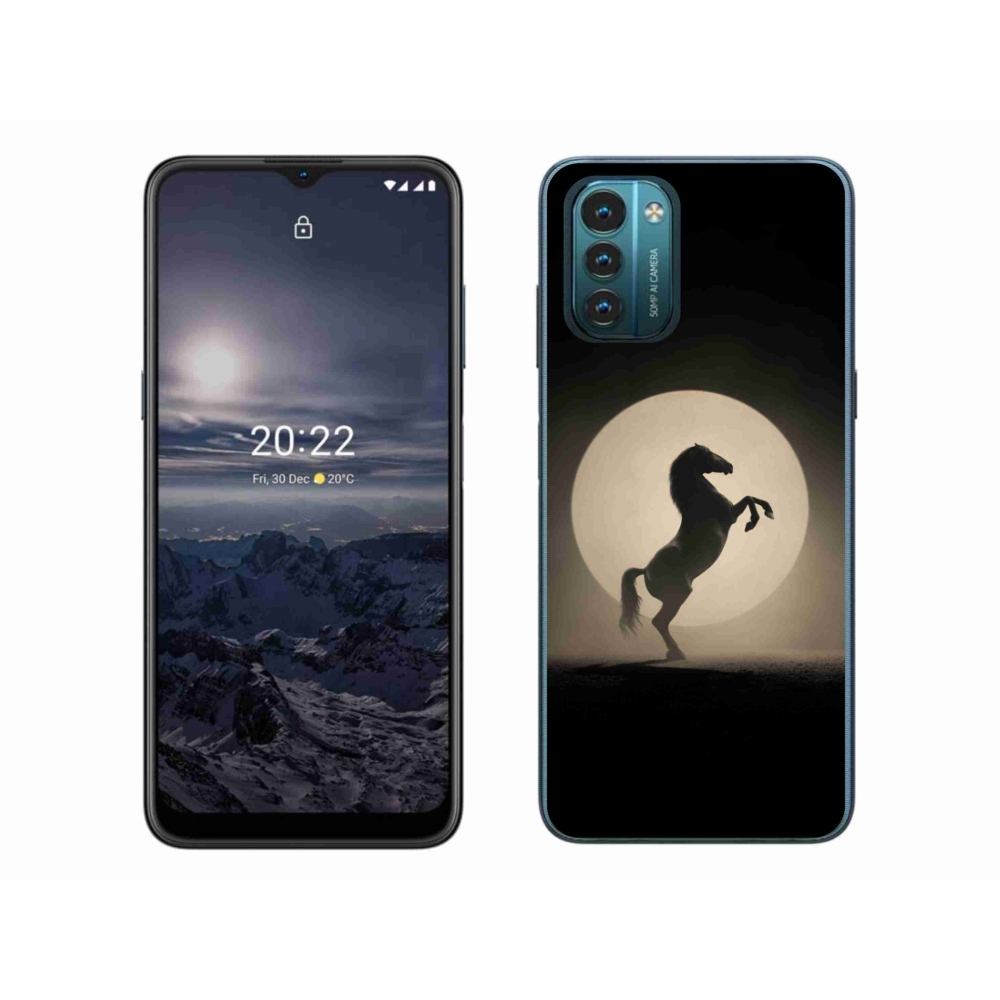 Gelový kryt mmCase na Nokia G11/G21 - kůň v siluetě
