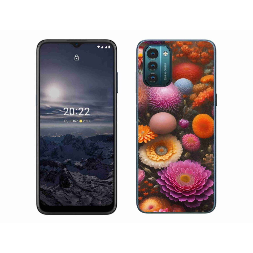 Gelový kryt mmCase na Nokia G11/G21 - květinová kompozice