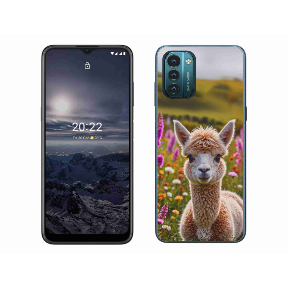 Gelový kryt mmCase na Nokia G11/G21 - lama na louce