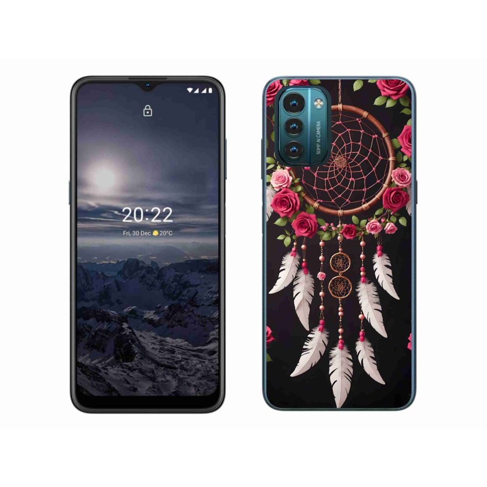 Gelový kryt mmCase na Nokia G11/G21 - lapač snů s růžemi