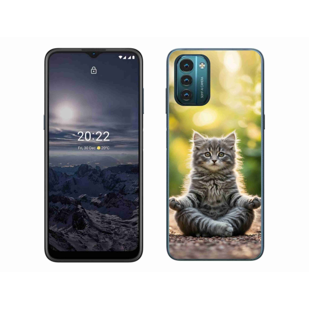 Gelový kryt mmCase na Nokia G11/G21 - meditující kotě