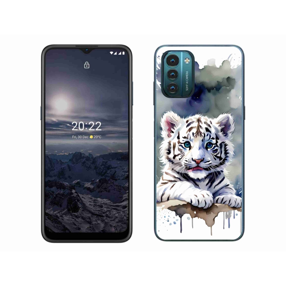Gelový kryt mmCase na Nokia G11/G21 - mládě bílého tygra