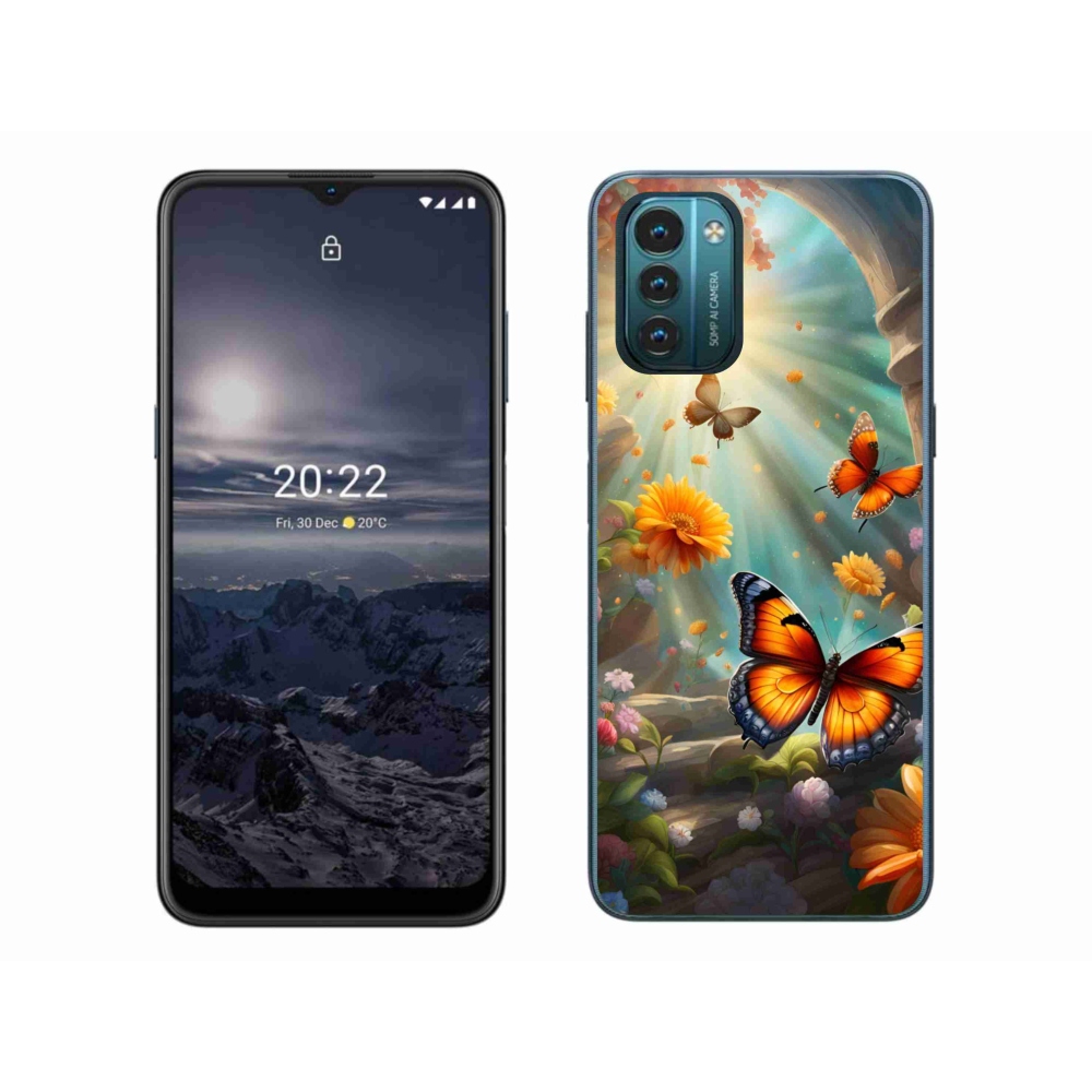 Gelový kryt mmCase na Nokia G11/G21 - motýlí zahrada 2