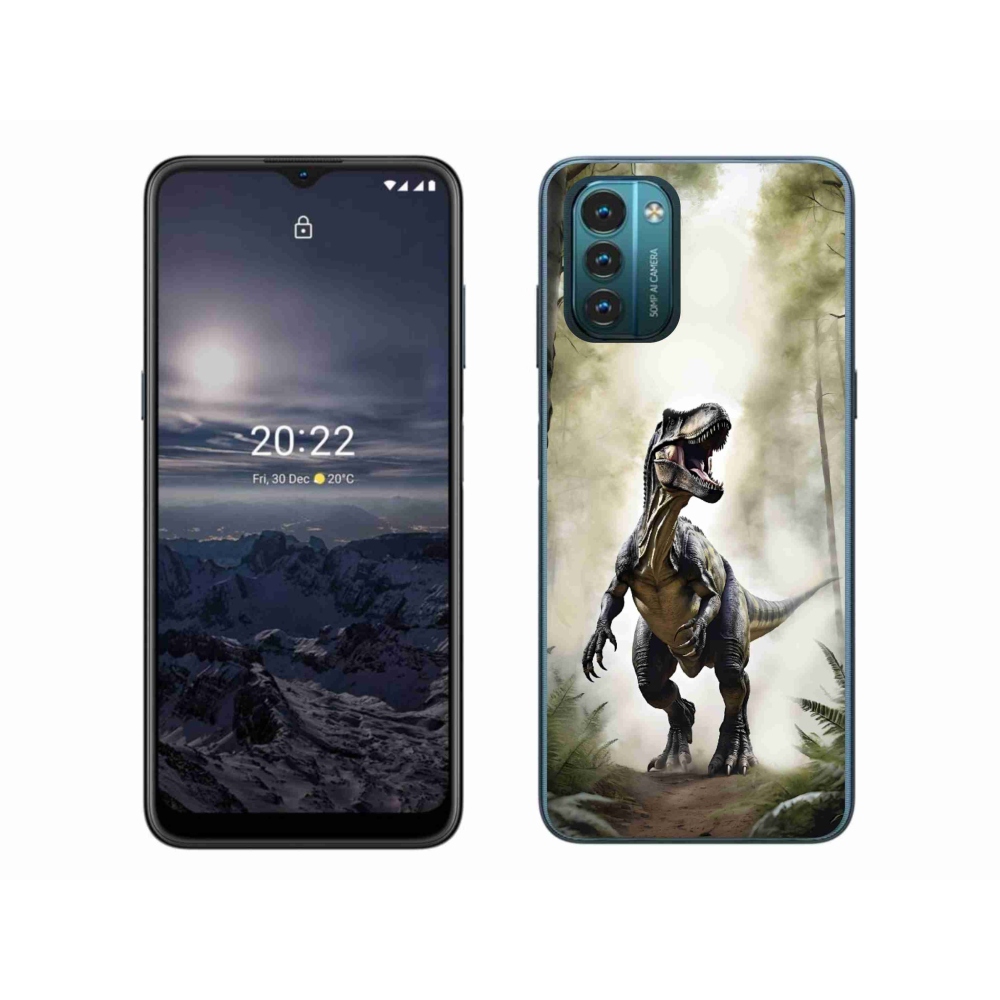 Gelový kryt mmCase na Nokia G11/G21 - naštvaný T-Rex