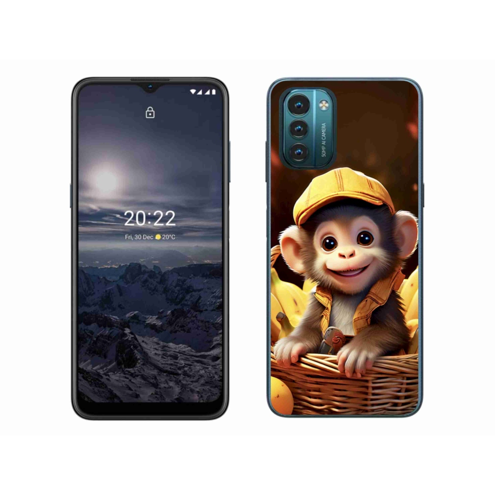 Gelový kryt mmCase na Nokia G11/G21 - opice v košíku