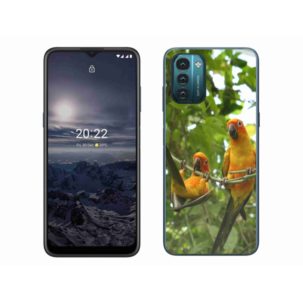 Gelový kryt mmCase na Nokia G11/G21 - papoušci aratingy