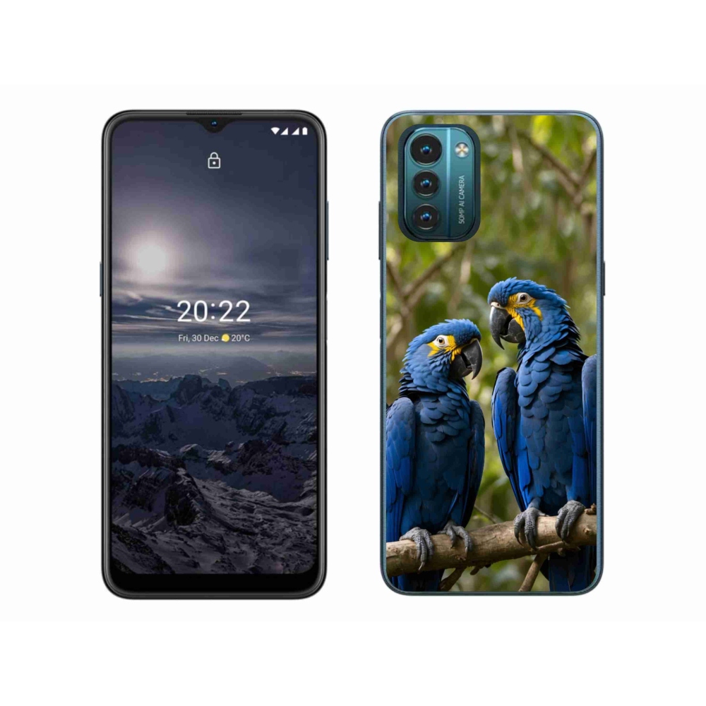 Gelový kryt mmCase na Nokia G11/G21 - papouščí duo