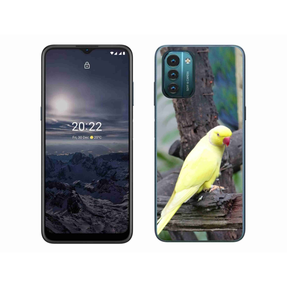 Gelový kryt mmCase na Nokia G11/G21 - papoušek alexandr žlutý