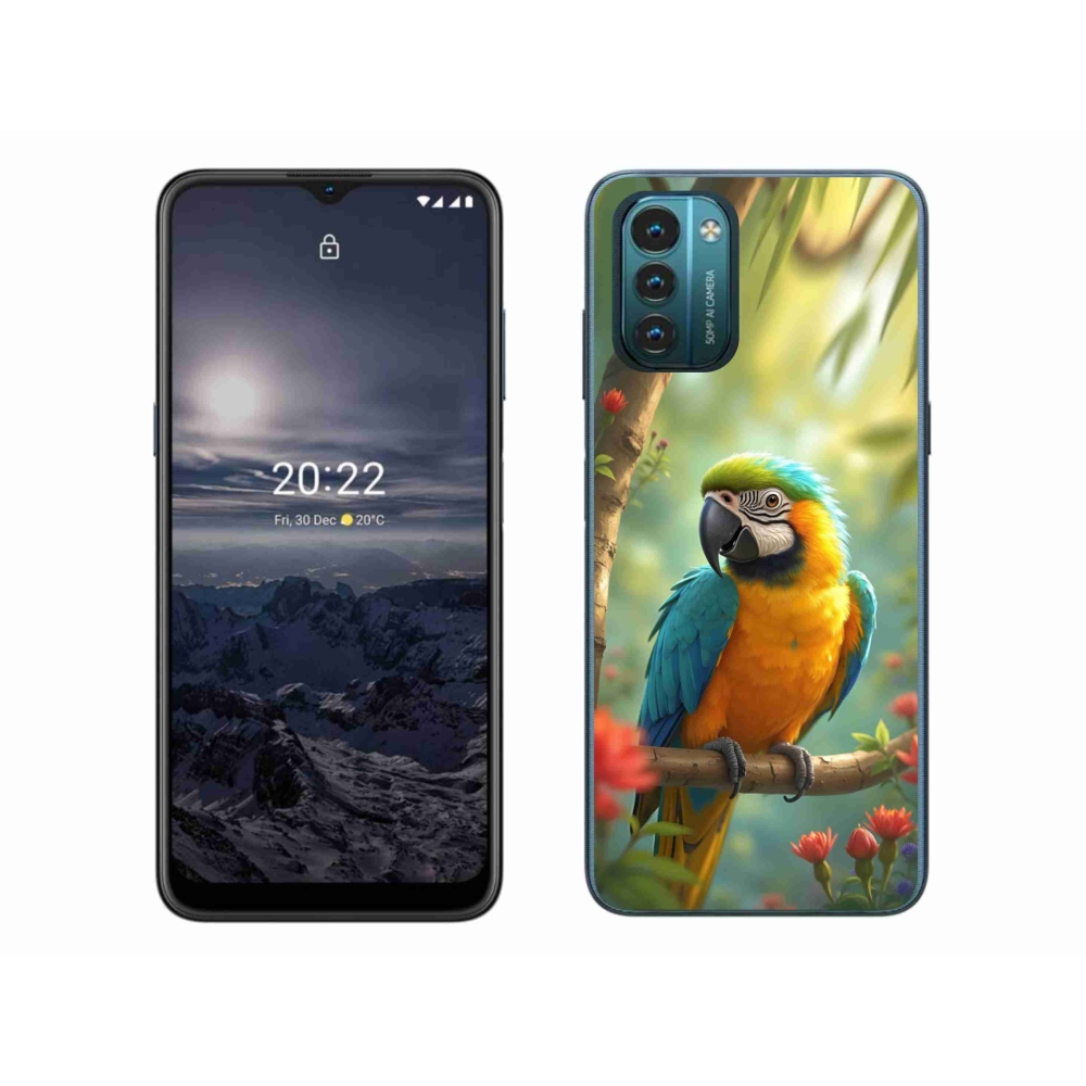 Gelový kryt mmCase na Nokia G11/G21 - papoušek ara modrožlutá