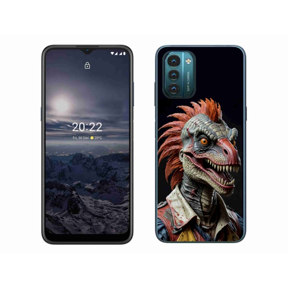 Gelový kryt mmCase na Nokia G11/G21 - punk dinosaurus