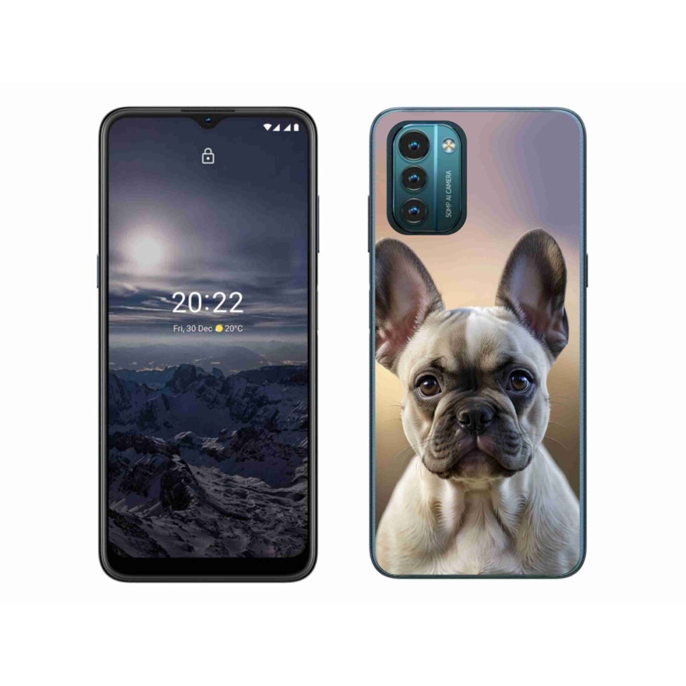 Gelový kryt mmCase na Nokia G11/G21 - roztomilý francouzský buldoček