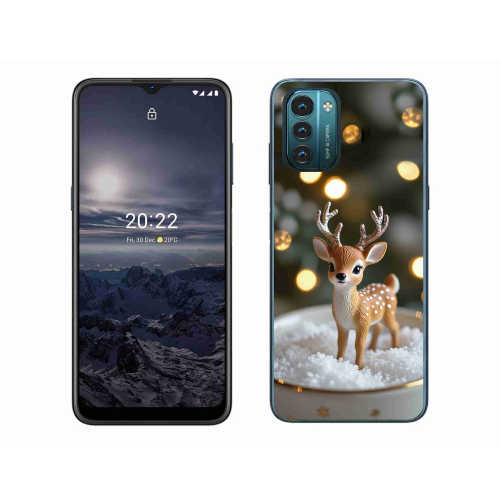 Gelový kryt mmCase na Nokia G11/G21 - roztomilý vánoční jelen